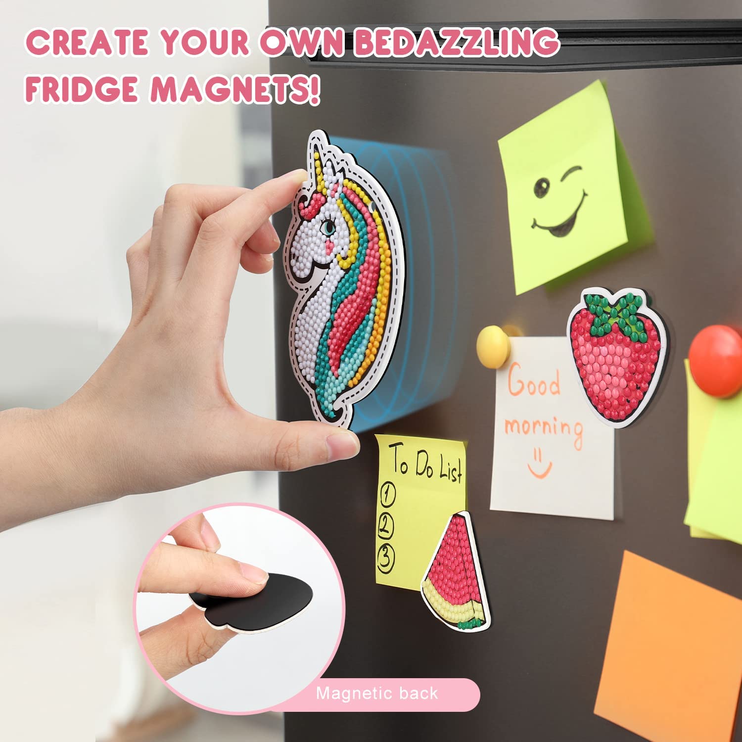 Diamond Painting Stickers Refrigerator Magnets - 12PCS