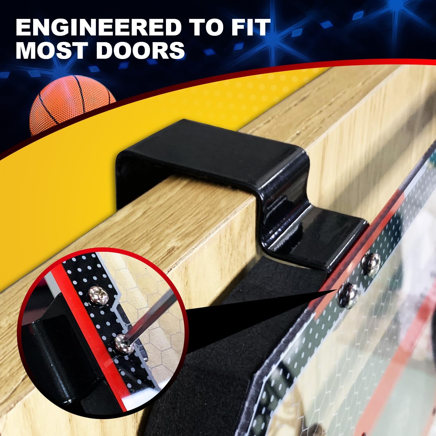 Fidtoy Indoor Mini Basketball Hoop Set with 4 Balls