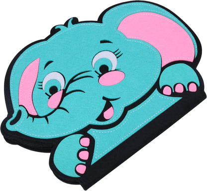 ALLABC Busy Board Montessori Juguetes para niños pequeños, juguete de tabla de actividades sensoriales de elefante, libro silencioso, aprendizaje educativo de viaje, desarrollo preescolar, habilidades motoras juguetes para niños y niñas (elefante)