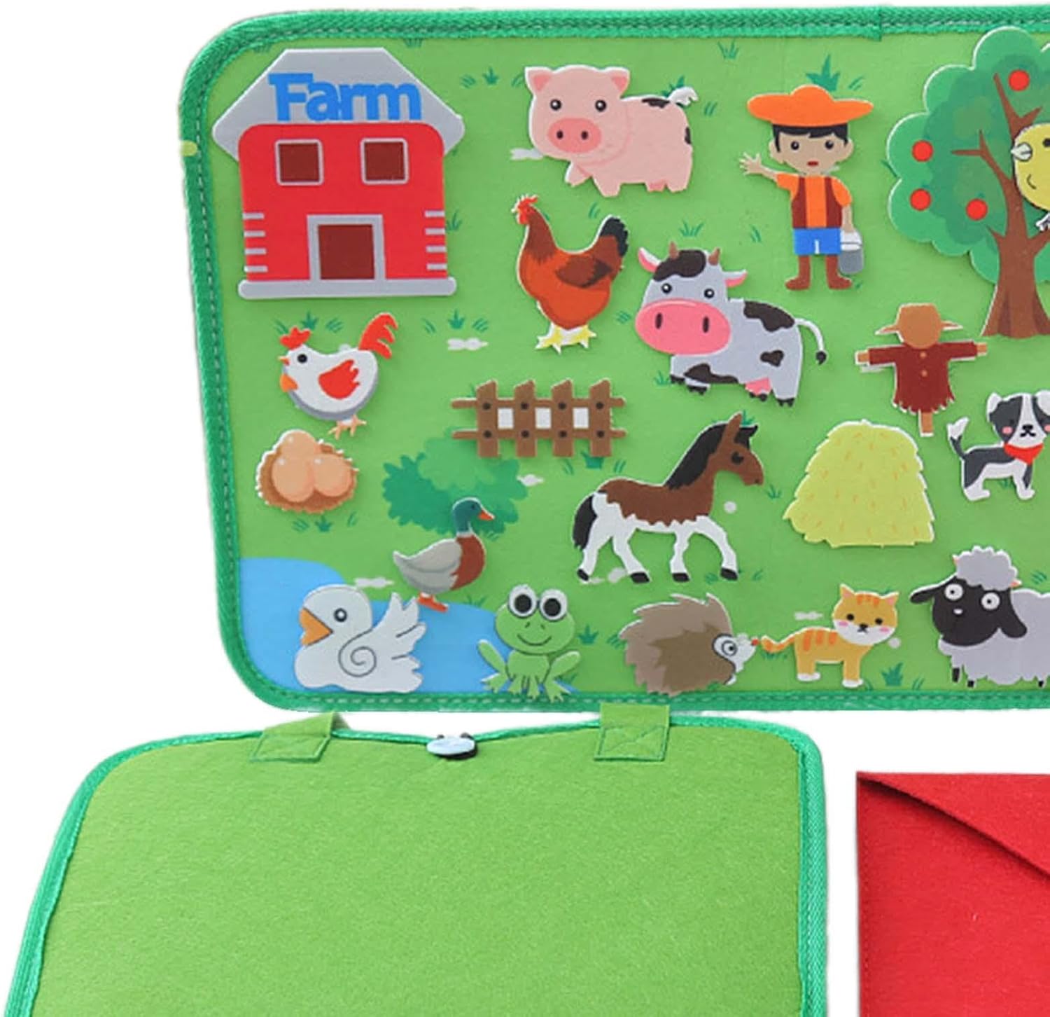 Conjunto de Placa Interativa para Estimular a Imaginação das Crianças, fazenda