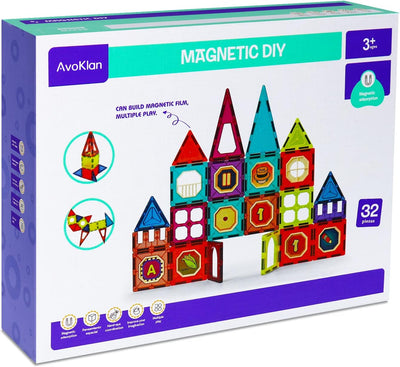 Fidtoy Magnetic Tiles Starter Set 32 Piece Building Toy