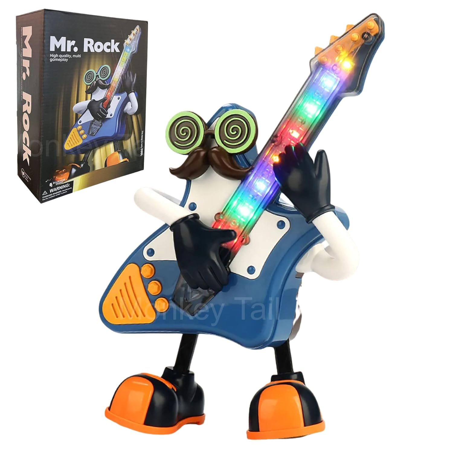 Fidtoy Mr. Rock Dancing Guitar Toy with Lights and Music