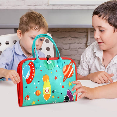 Fidtoy Sac d'activités interactif pour tout-petits – Jouet d'apprentissage sensoriel Montessori, 3 ans et plus