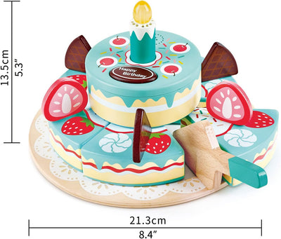 Fidtoy Jouet Gâteau d'Anniversaire Interactif Lumière Sonore Jeu d'Imitation