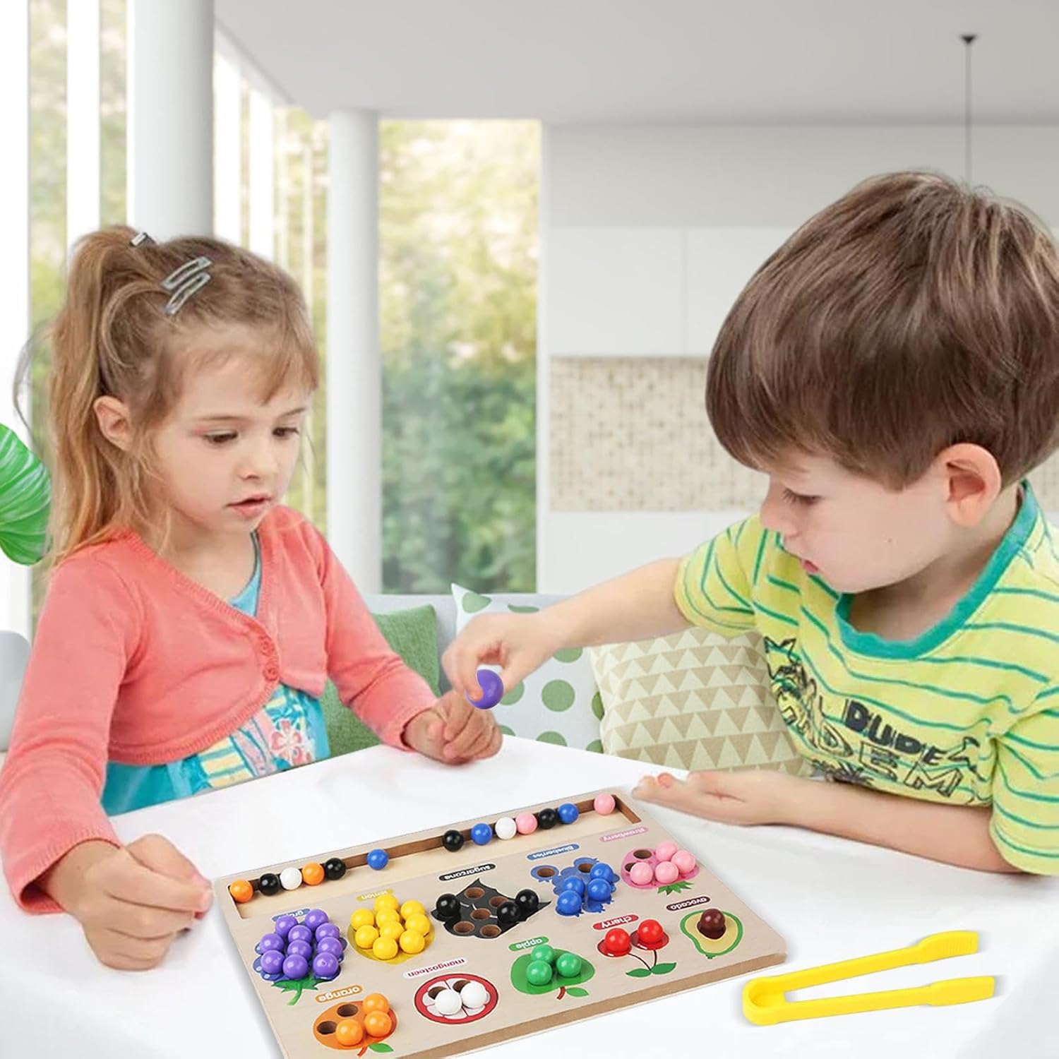 Juguete de madera Fidtoy para clasificar colores para el aprendizaje de la motricidad fina