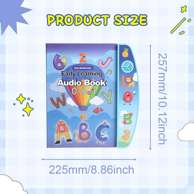 Fidtoy Learning Auditory English Audio Book for Kids Talking Alphabet Number Interactive Learning Toy Ages 2-6