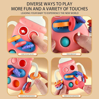Fidtoy Silicone Pull String Sensory Toy for Babies 0-12 Months