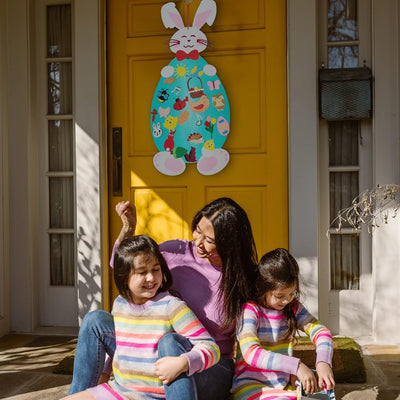 Fidtoy Jouet d'activité mural en feutre Lapin pour enfants 1+ Décoration de Pâques