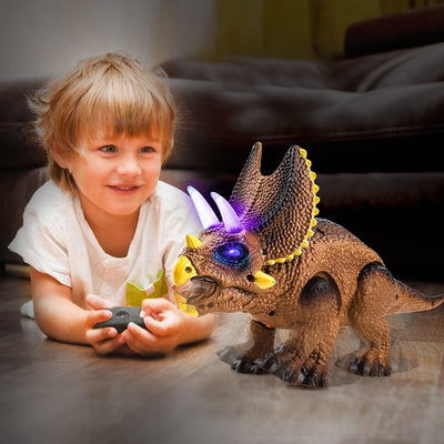 Fidtoy Remote Control Dinosaur Toy for Kids with Lights and Roar