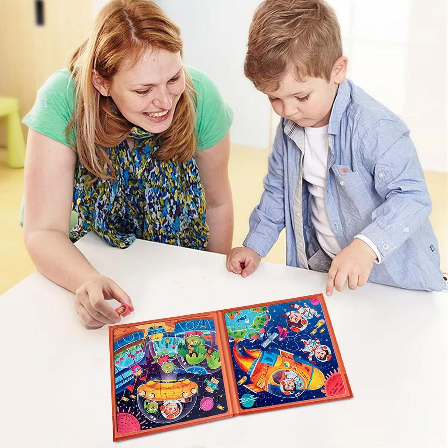 Magnetic Puzzle Travel, Magnetic Jigsaw Puzzle Travel Toy Car, Travel Games and Travel Toys for Boys and Girls 3-6 Years Old