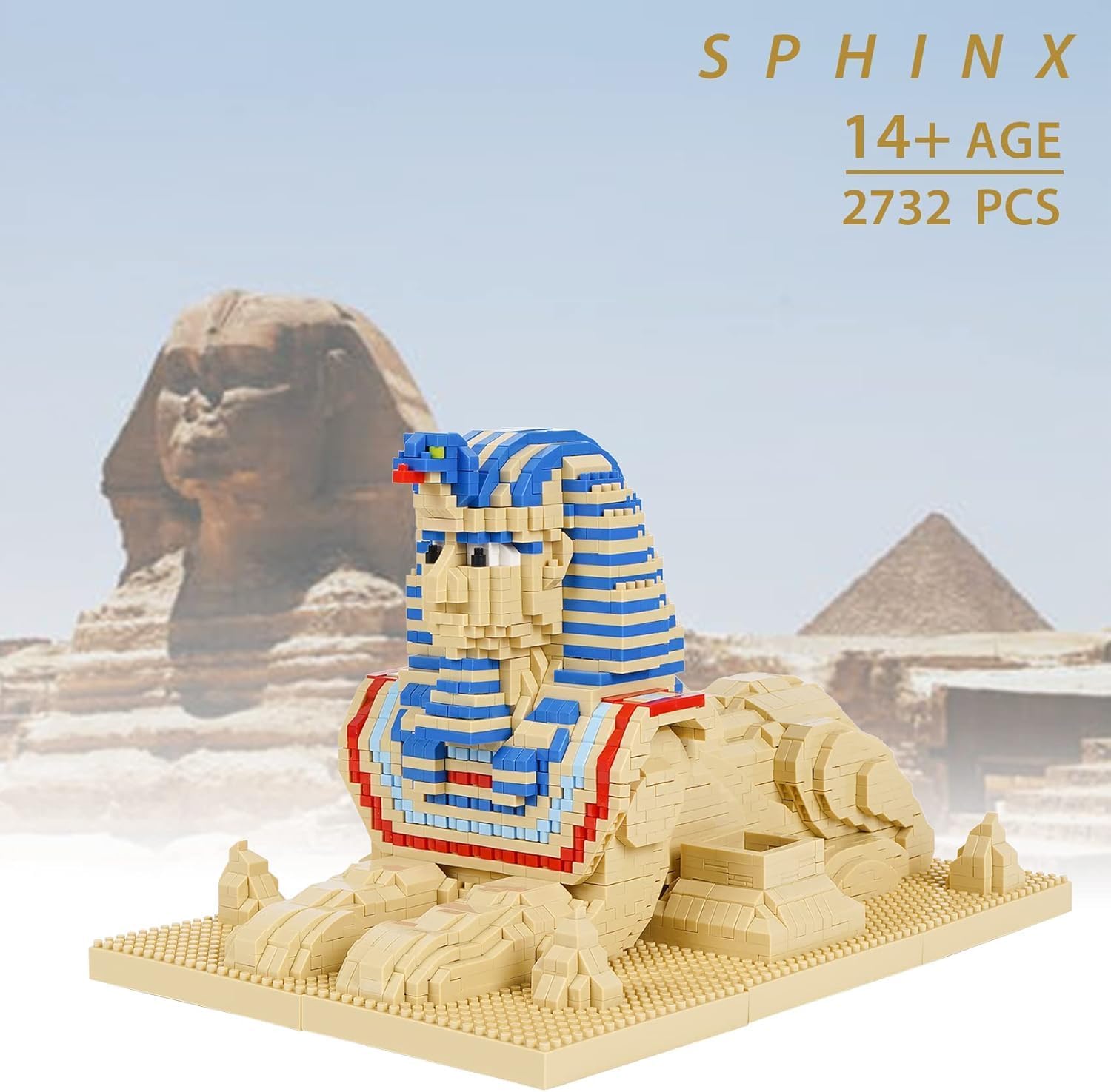 Jeu de micro-blocs de construction Fidtoy Grand Sphinx