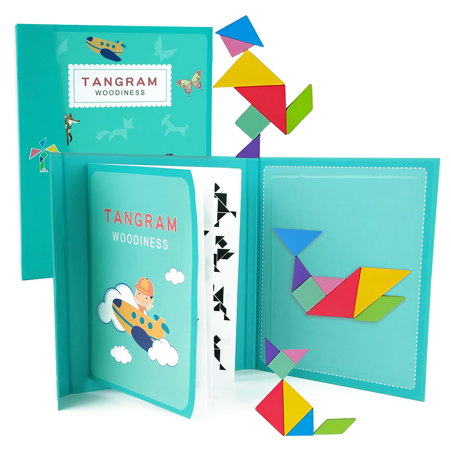 Fidtoy Magnetic Tangram Puzzle for Kids – STEM Learning, Creativity, and Fine Motor Skills