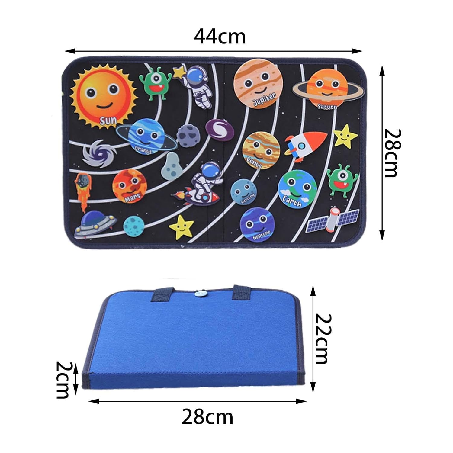 ATORSE Montessori Toy Early Education Portable Hand Eye Coordination Busy Board Set Sky