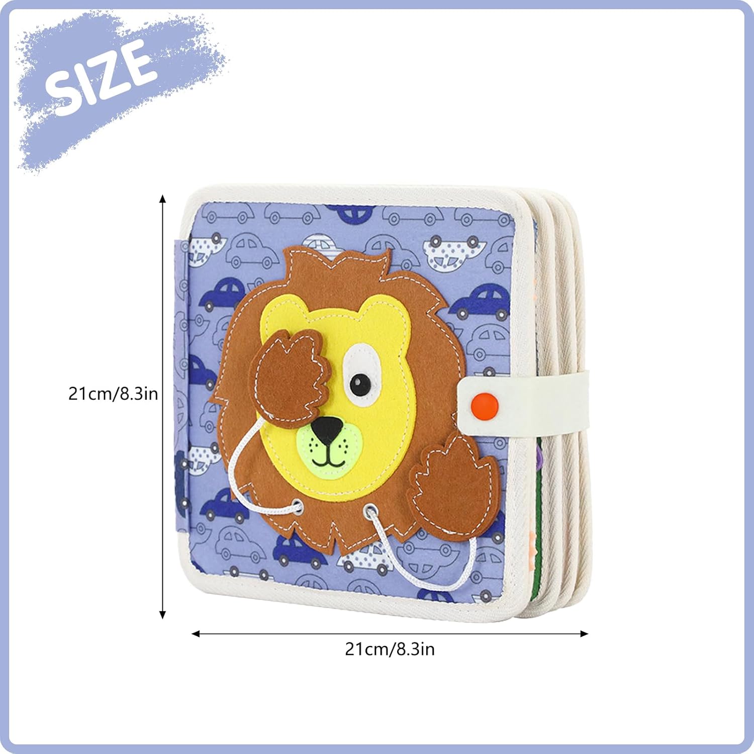 Activity Book, Generic Felt Book Children from 3 Years, Felt Book Montessori from 3 Years, Busy Book from 3 Years, Motor Skills Game for Travel, Preschool Children Learning Sensory Toy Busy Book