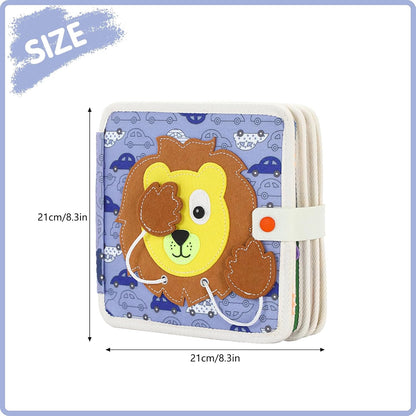Activity Book, Generic Felt Book Children from 3 Years, Felt Book Montessori from 3 Years, Busy Book from 3 Years, Motor Skills Game for Travel, Preschool Children Learning Sensory Toy Busy Book