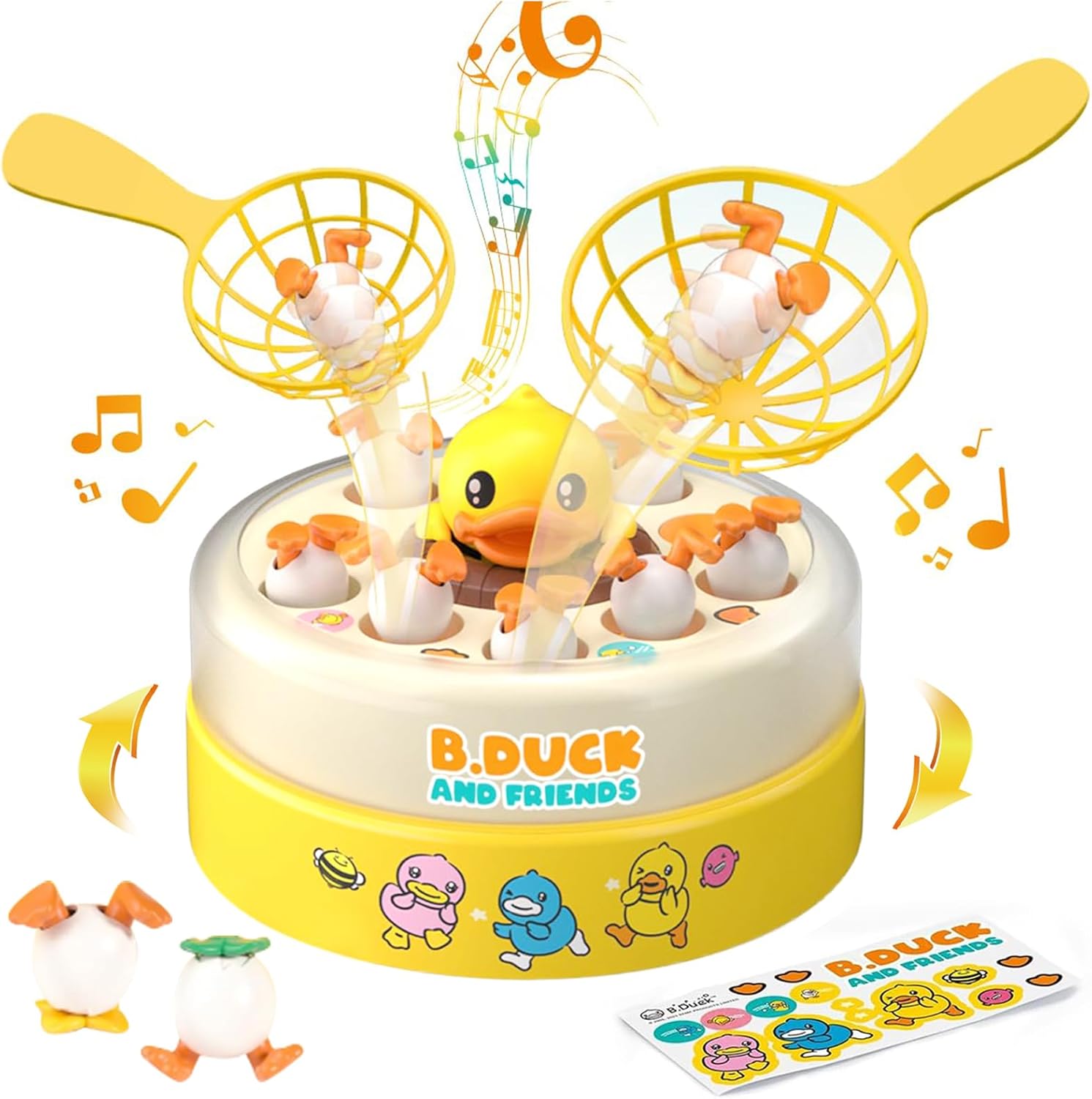 Fidtoy Duck Catching Game with Music Lights and Jumping Eggs