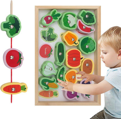 PHASZ Juego de Varillas magnéticas, Juego de Pesca para niños pequeños 2 en 1, Seguro e inofensivo, Set de Pesca Navidad Pascua Regalo de cumpleaños para niños y niñas