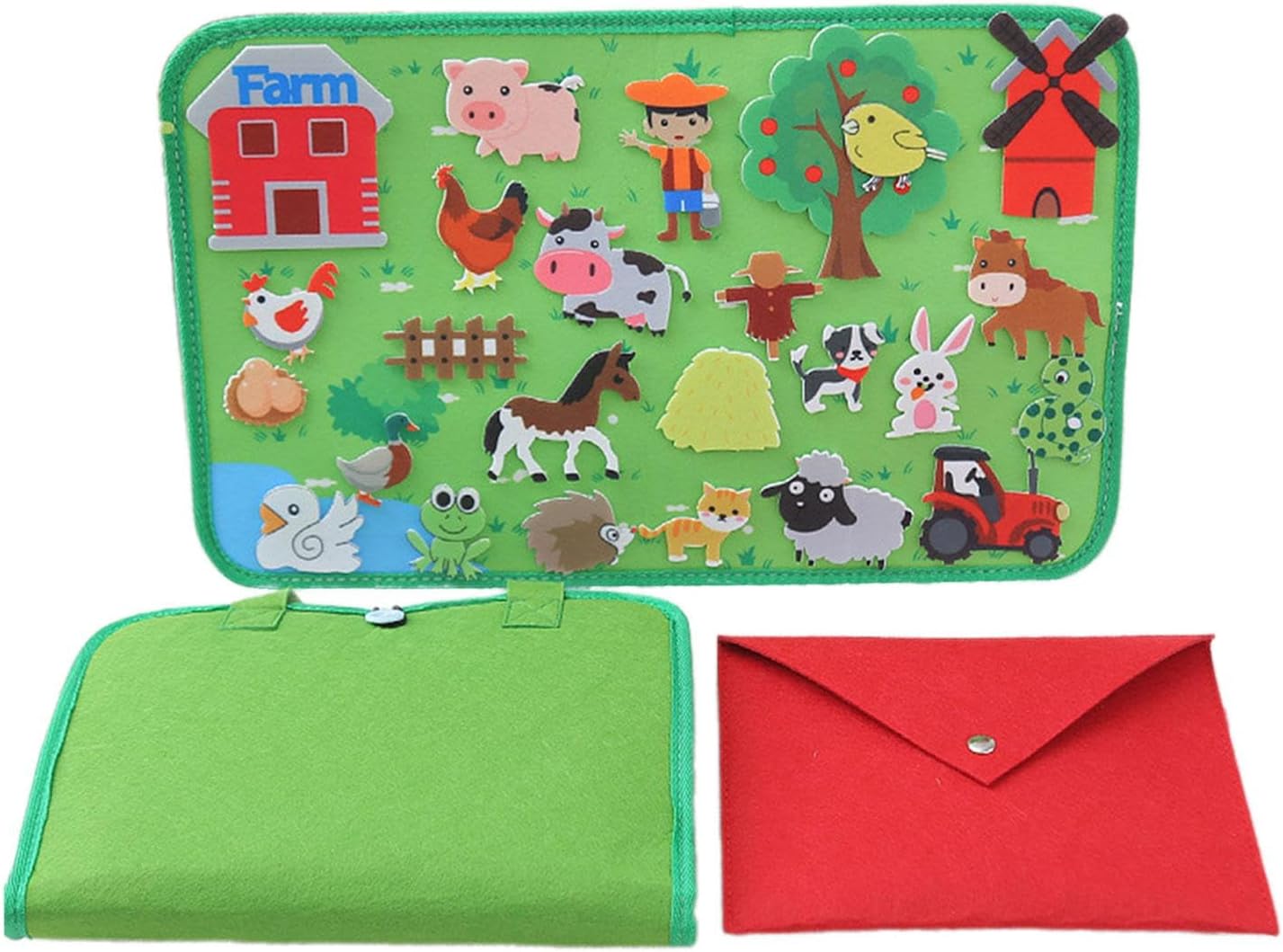 Conjunto de Placa Interativa para Estimular a Imaginação das Crianças, fazenda