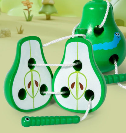 Wooden Educational Toys, Lacing Toy, Lacing Toy, Fingertip Training, Coordination Ability, Wooden Toys, 3 Years Old, Children, Cheese, Present, Baby Gift