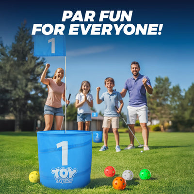 Fidtoy Golf Practice Holes Game Set Blue 6 Pack