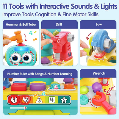 Fidtoy Robot Workbench Tool Set for Toddlers Learning Play Toy