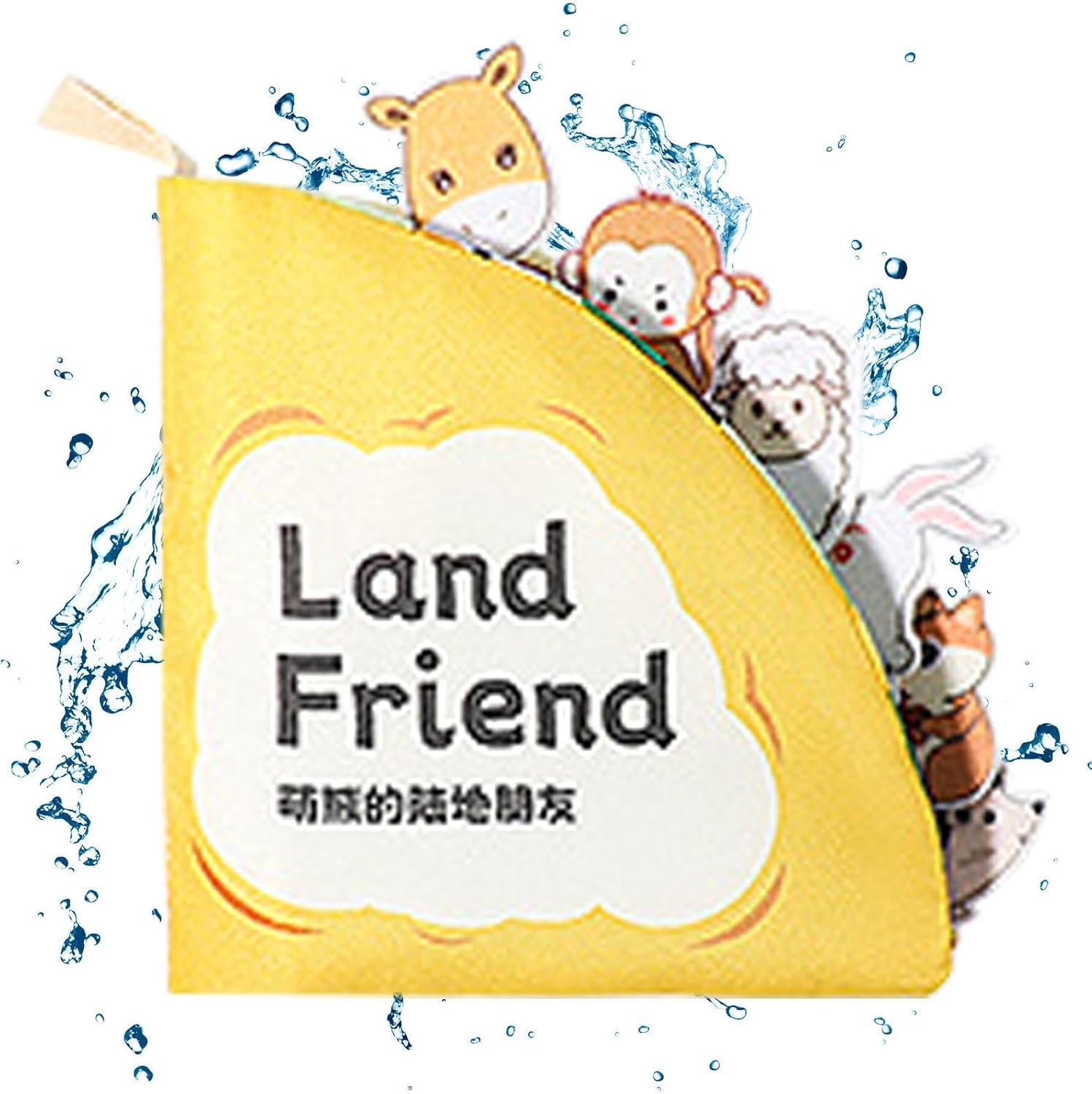 Qumiuu Libri da Bagno per Bambini | Libri di Teli da Bagno per Ragazze e Ragazzi,Libro interattivo Portatile per Bambini, Giocattoli per la Prima educazione per Ragazzi e Bambini 0-6 Mesi