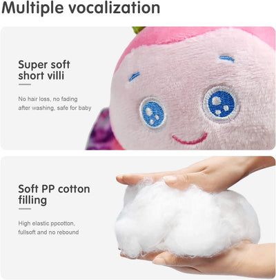 Fidtoy Baby Hanging Sensory Toy for Stroller Crib and Car Seat – Plush Rattle Teether Activity Toy
