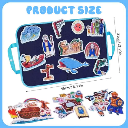 1 set de fieltro para fieltro para niños historias bíblicas de la biblia.