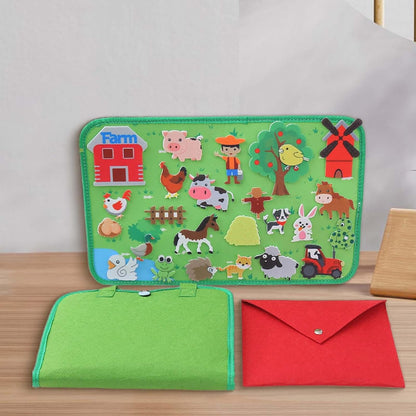 Conjunto de Placa Interativa para Estimular a Imaginação das Crianças, fazenda