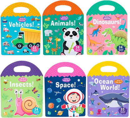 Unimore Kids Busy Book Jelly Quiet Book Toddler Travel Toys, Kids Sticker Book for Toddlers 3+ Preschool Learning Activities Reusable Learning & Education Sticker Book for Kids