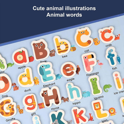Magnetic Alphabet Letters Learning Set with Animal ABC Board Book – Preschool Educational Toy for Kids 3+ – Magnetic ABCs for Toddlers, Montessori Learning Tool, Phonics & Spelling Practice