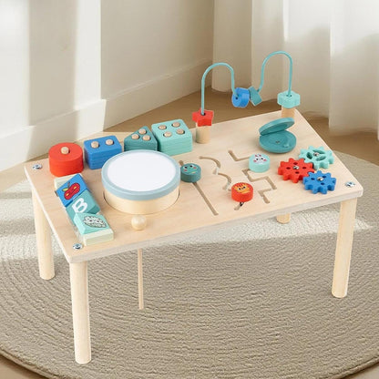 SNAPPSY Wooden Activity Table Kids Early Learning Toys for 1 2 3 4 Year Old Children