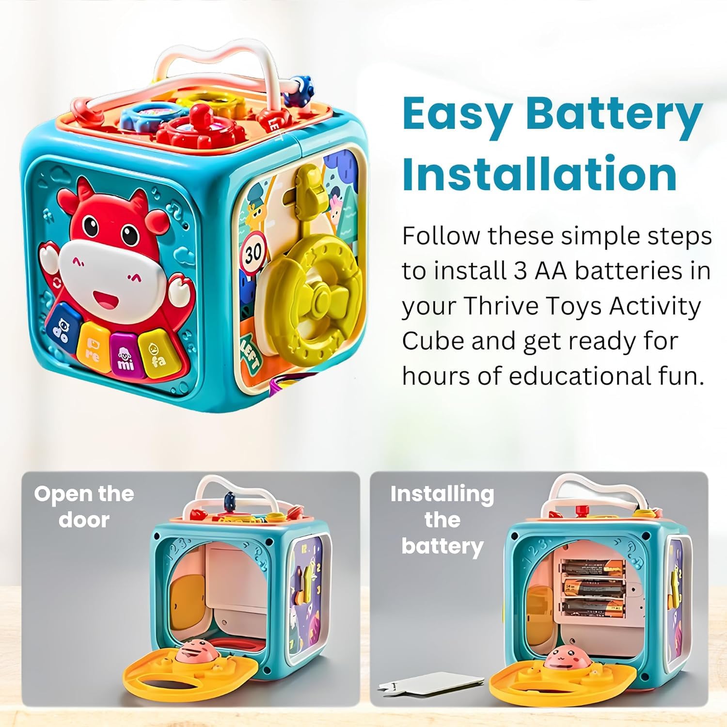 Fidtoy Multifunctional Activity Cube Toy for Toddlers 18M+