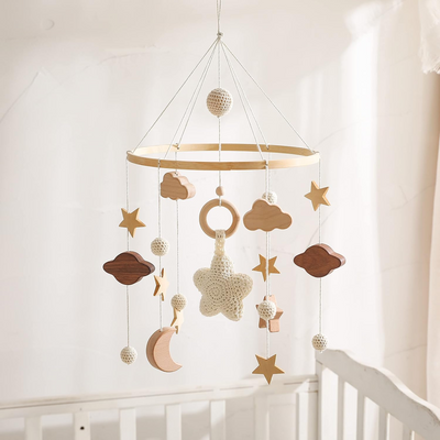 Fidtoy Wooden Baby Mobile Montessori-Inspired Sensory Nursery Toy
