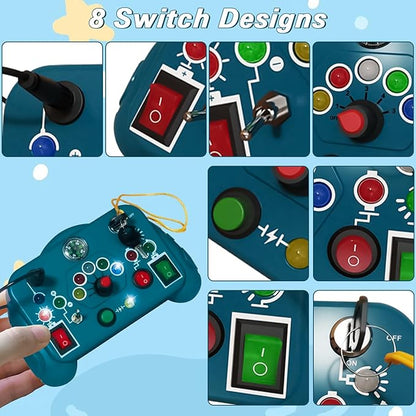 Montessori Busy Board With 12 LED Lights