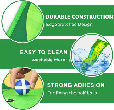 Fidtoy Chipping Golf Mat Game with Sticky Balls for Family Fun