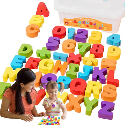 Montessori Lace Beads, DIY String Beads Play Set, Wooden Toy, Preschool Strings, Fine Motor Skills Toy for Boys and Girls