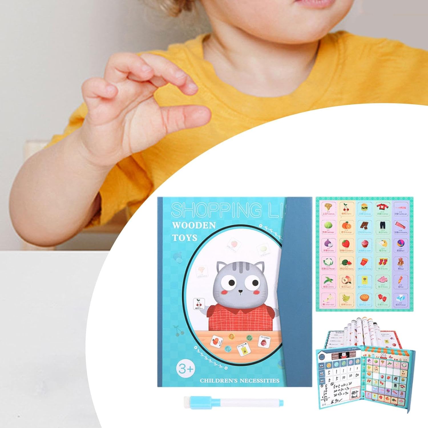 ATORSE Toddler Educational Toys Pen Control Practice Toy for Kids Ages 3+ Gift Style H