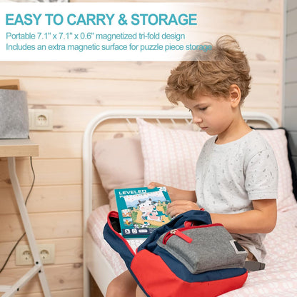 Magnetic Puzzles for Kids Ages 3 4 5 Years Advanced Animal Puzzles 9-12-16 Piece Jigsaw Puzzles for Toddlers Farm Preschool Magnetic Puzzles for Kids Car Trips