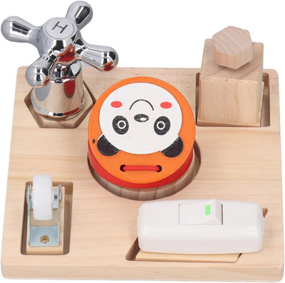 Fidtoy Tableau d'Activités Montessori pour Tout-Petits, Planche Sensorielle en Bois, Tri de Formes, Jouet d'Apprentissage Motricité Fine, Puzzle Éducatif, Jouet Calme de Voyage