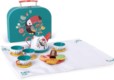 Fidtoy Juego de té de juguete para juegos de imitación con tetera, tazas y galletas