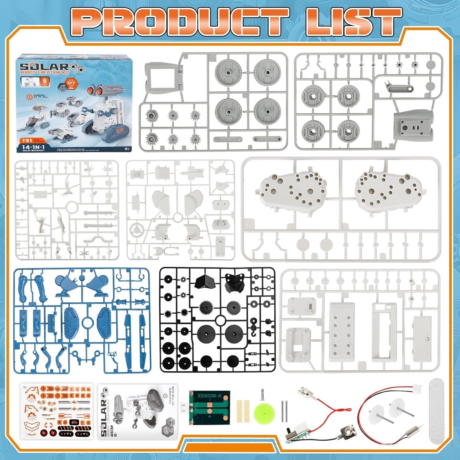 Kit de robotique à énergie solaire 14 modèles en 1 - 707