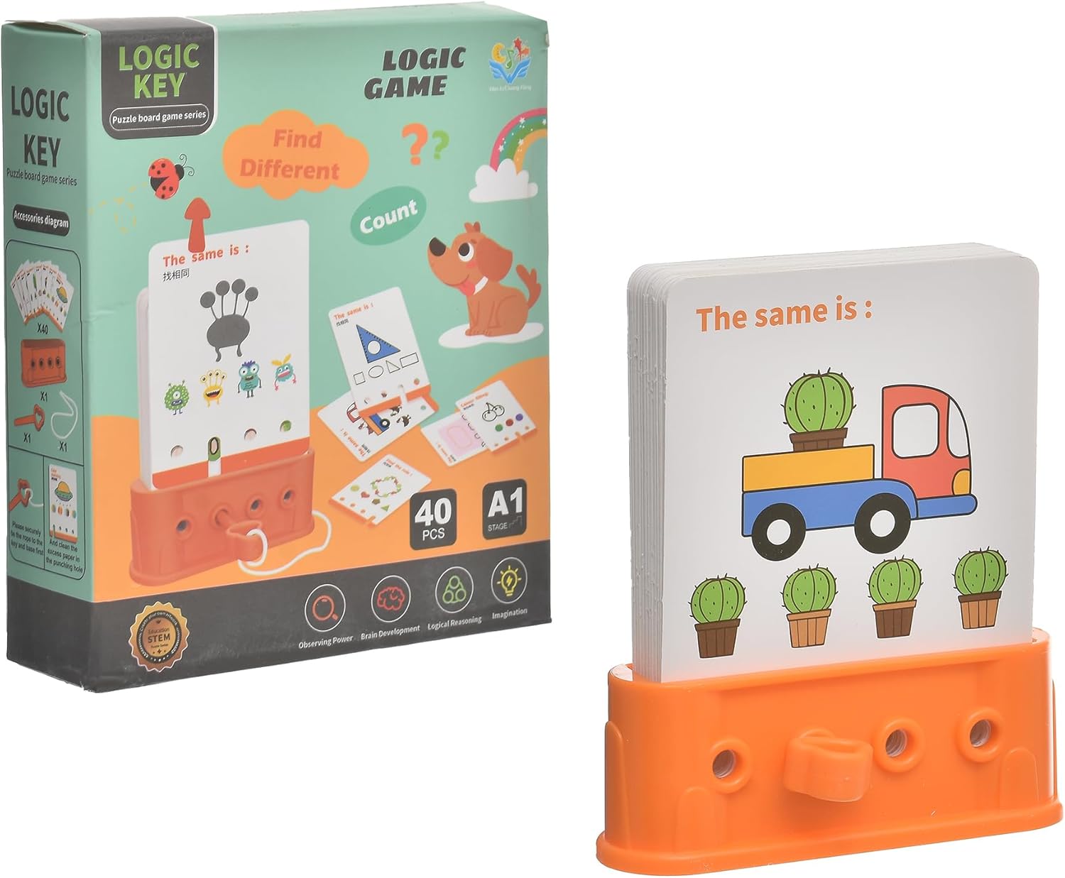 Fidtoy - Actividad Montessori de ganzúas con 40 tarjetas de desafíos