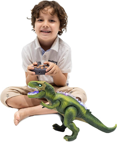 Fidtoy Dinosaurio LED de Juguete a Control Remoto para Niños con Rugido