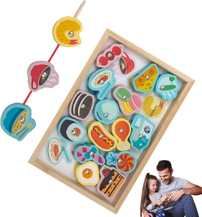 Jeu de Tige magnétique - Jeu de pêche pour Tout-Petits, Jouets de motricité Fine - Ensemble de pêche, Cadeau d'anniversaire, de noël, de pâques, pour garçons et Filles