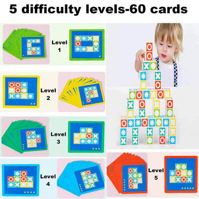 Fidtoy Puzzle Board Game for Kids Brain Development Matching Blocks Game for 3+ Year Olds Family Game Night Logic Thinking Training Toy