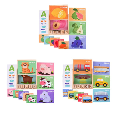 Fidtoy Wooden Alphabet Spelling Game Montessori Educational Toy for Preschoolers and Toddlers