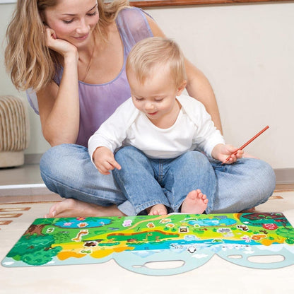 Exciting Sticker Book,Permanent Blank Sticker Collection Book for Boys and Girls | Cute Design Blank Sticker Album for Early Education, Concentration Cultivation A/a