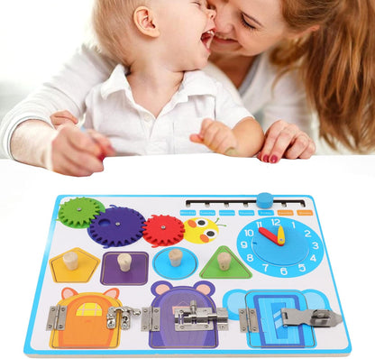 Janzoom Tablero Sensorial, Reloj Despertador Tablero de Actividades Sensoriales para el Hogar, gco6szb4th