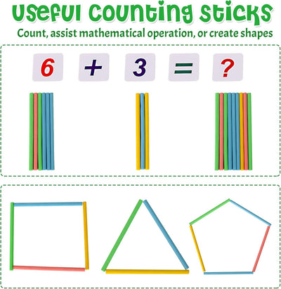 Fidtoy Boulier pour Enfants 3-5 Ans – Jouet de Comptage en Bois pour l'Apprentissage des Maths